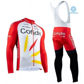 Conjunto Maillot + Culotte largo con tirantes Invierno Termico 2020 Team Cofidis N001